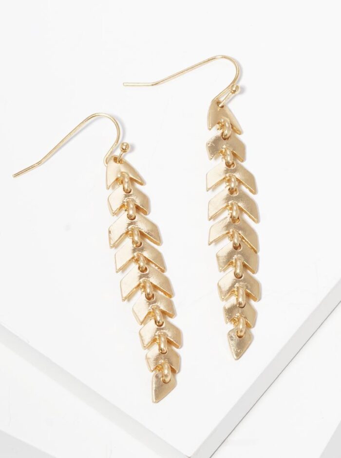 Chevron Feather  Earrings - Image 1