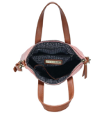 Solid Faux Leather Tote / Crossbody Bag - Image 2