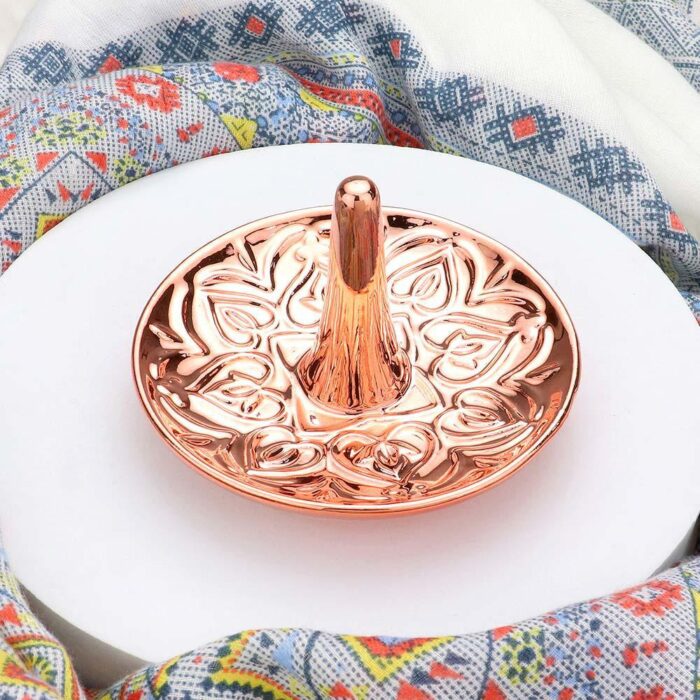 Floral Detailed Pattern Jewelry Dish - Image 1