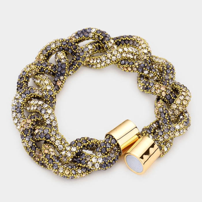 Bling Braided Magnetic Bracelet - Image 2