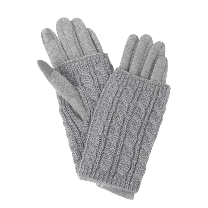 Touch Screen Gloves-3 In One Cable Knit - Image 1