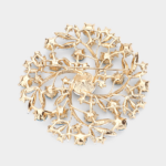 Rhinestone Embellished Flower Vine Brooch - Image 2
