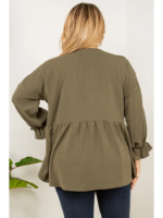 Long Sleeve Baby Doll Blouse - Image 2