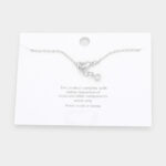 White Gold Dipped mama Metal Message Charm Bracelet - Image 2