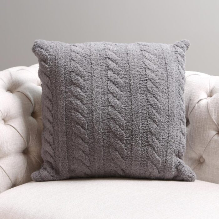 Braided Cable Knit Cushion Cover - Image 1