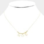 Gold Dipped CZ Embellished MOM Message Pendant Necklace - Image 2
