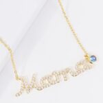 December Birthstone MAMA Message Pendant Necklace - Image 2