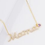 June Birthstone MAMA Message Pendant Necklace - Image 2