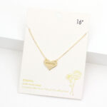 mama Message Metal Heart Pendant Necklace