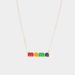 mama Enamel Message Pendant Necklace - Image 2