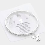 Mom's Blessing Message Stretch Bracelet