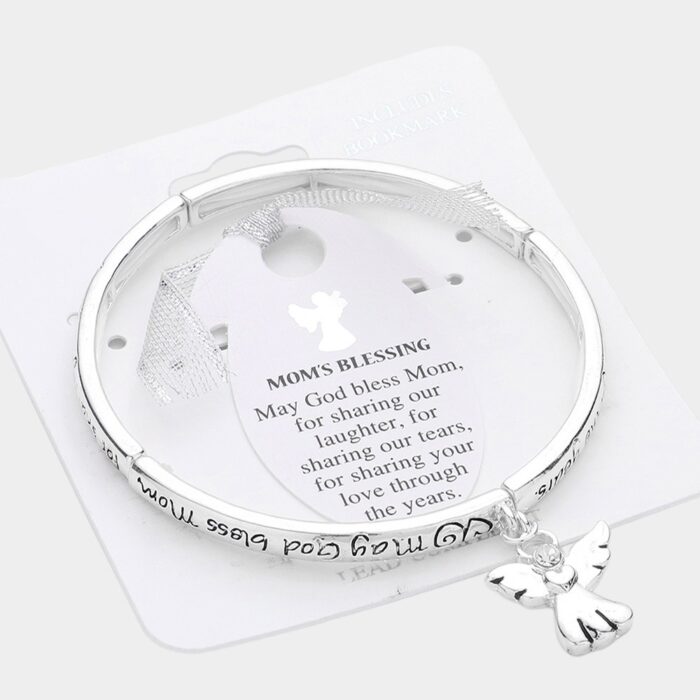 Mom'S Blessing Message Stretch Bracelet - Image 1