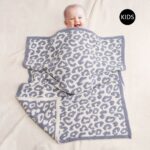 Leopard Patterned Reversible Kids Throw Blanket