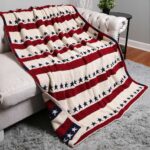 American USA Flag Reversible Throw Blanket - Image 2