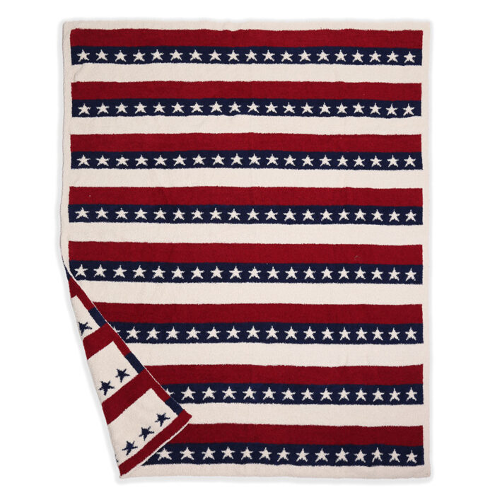 American Usa Flag Reversible Throw Blanket - Image 3