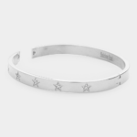CZ Embellished Star Stainless Steel Bracelet - Image 2