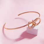 Metal Wire Bow Pointed Cuff Bracelet
