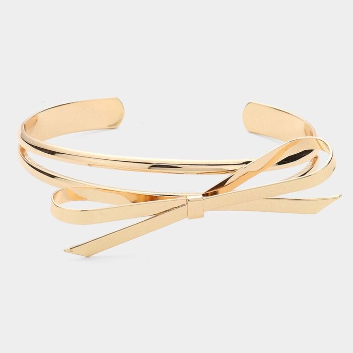 Metal Bow Cuff Bracelet - Image 1