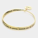 Love Heart Message Bangle Bracelet - Image 2