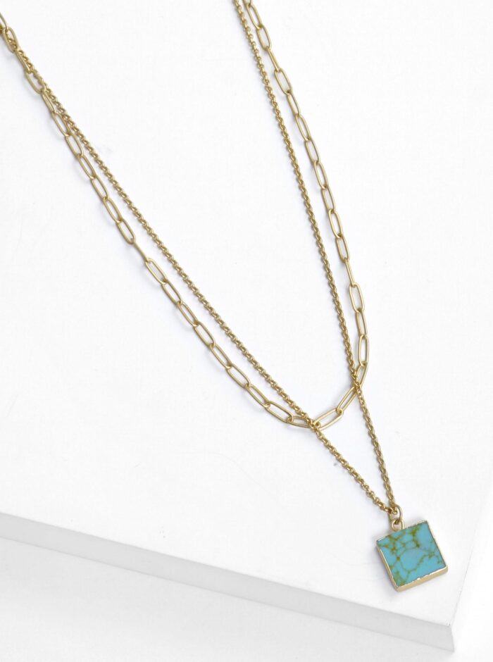 Semi Precious Double Layered Necklace - Image 1