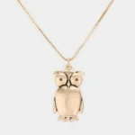 Owl Metal Pendant Necklace - Image 2