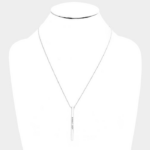 Single Lady Metal Bar Pendant Necklace - Image 2