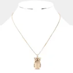 Owl Metal Pendant Necklace