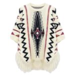 Fringed Aztec Poncho