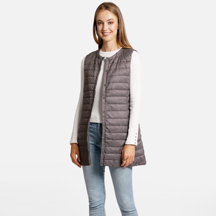 Puffer Button Vest - Image 2