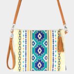 Aztec Patterned Wristlet Clutch / Crossbody Bag