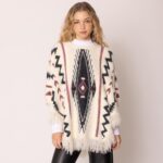 Fringed Aztec Poncho - Image 2