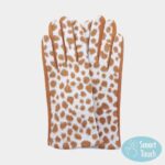 Fuzzy Faux Fur Leopard Print Smart Touch Gloves