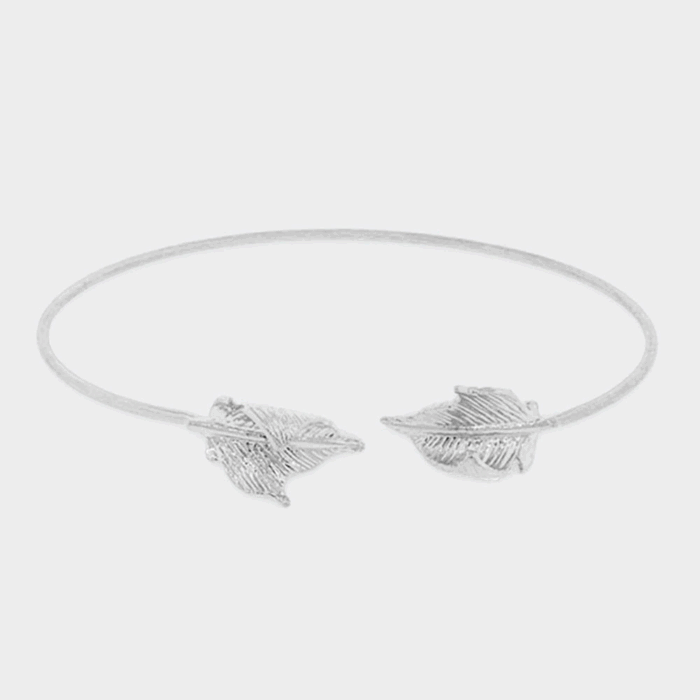 Metal Leaf Cuff Bracelet - Image 1