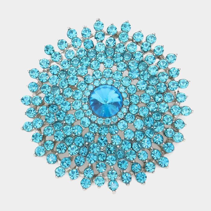 Glass Crystal Bubble Brooch - Image 3