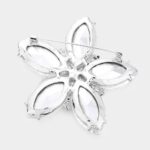 Crystal Marquise Flower Brooch - Image 2