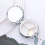 Bling Round Mirror Compact Pill Organizer Case - Image 2