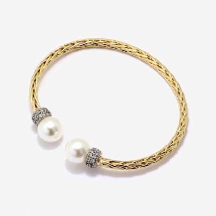Pearl Tip Braided Cuff