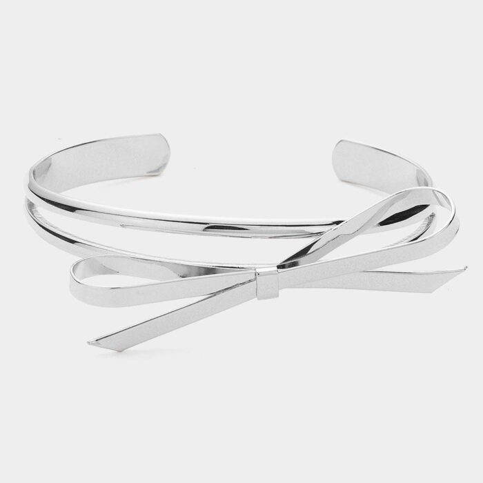 Metal Bow Cuff Bracelet - Image 1
