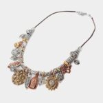 Antiqued Sunflowers & Butterfly Necklace & Earring Set - Image 4
