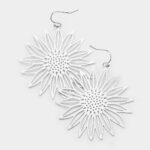 Metal Sunflower Earring