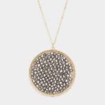 Faceted Bead Wrapped Long Pendant - Image 2