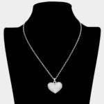 Rhinestone Embellished Heart Pendant - Image 2