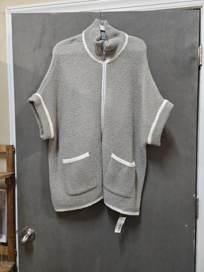 Colored Edge Front Pockets Zipper Jacket - Image 7