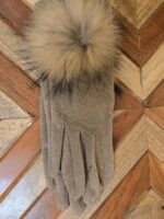 Touch Screen Gloves With Pom-Pom Accent - Image 4