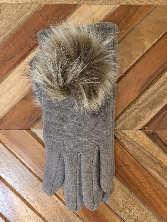 Touch Screen Gloves With Pom-Pom Accent - Image 3
