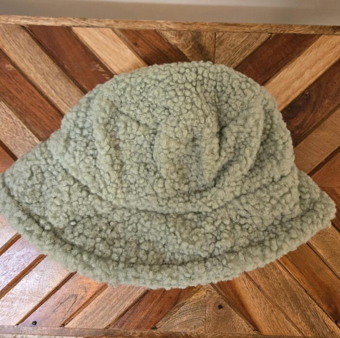 Solid Color Fuzzy Sherpa Bucket Hat - Image 4
