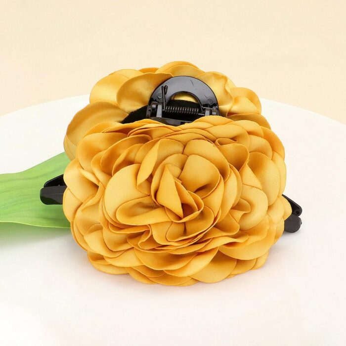 Fabric Flower Hair Claw Clip - Image 1